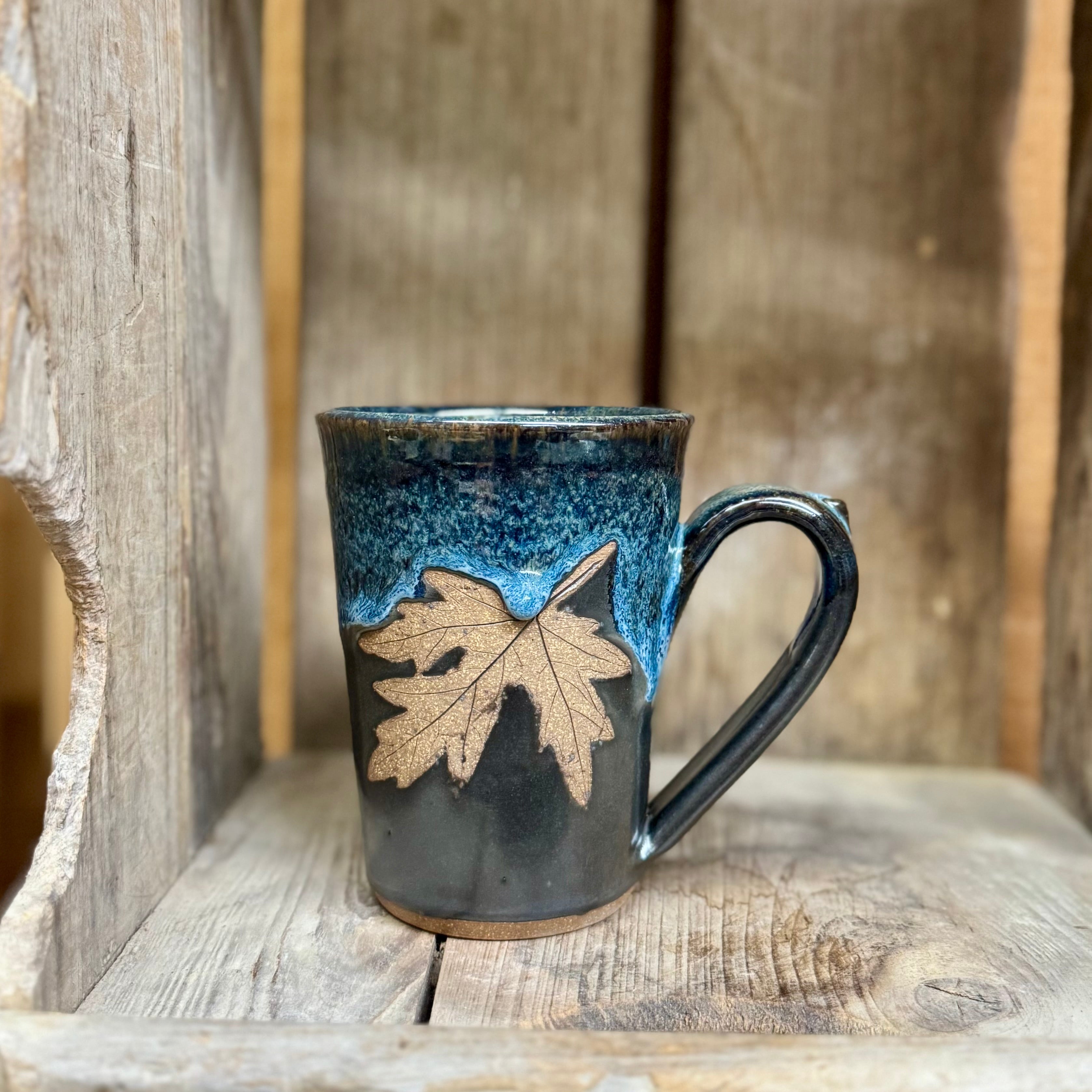 Large Leaf Mug {Midnight}