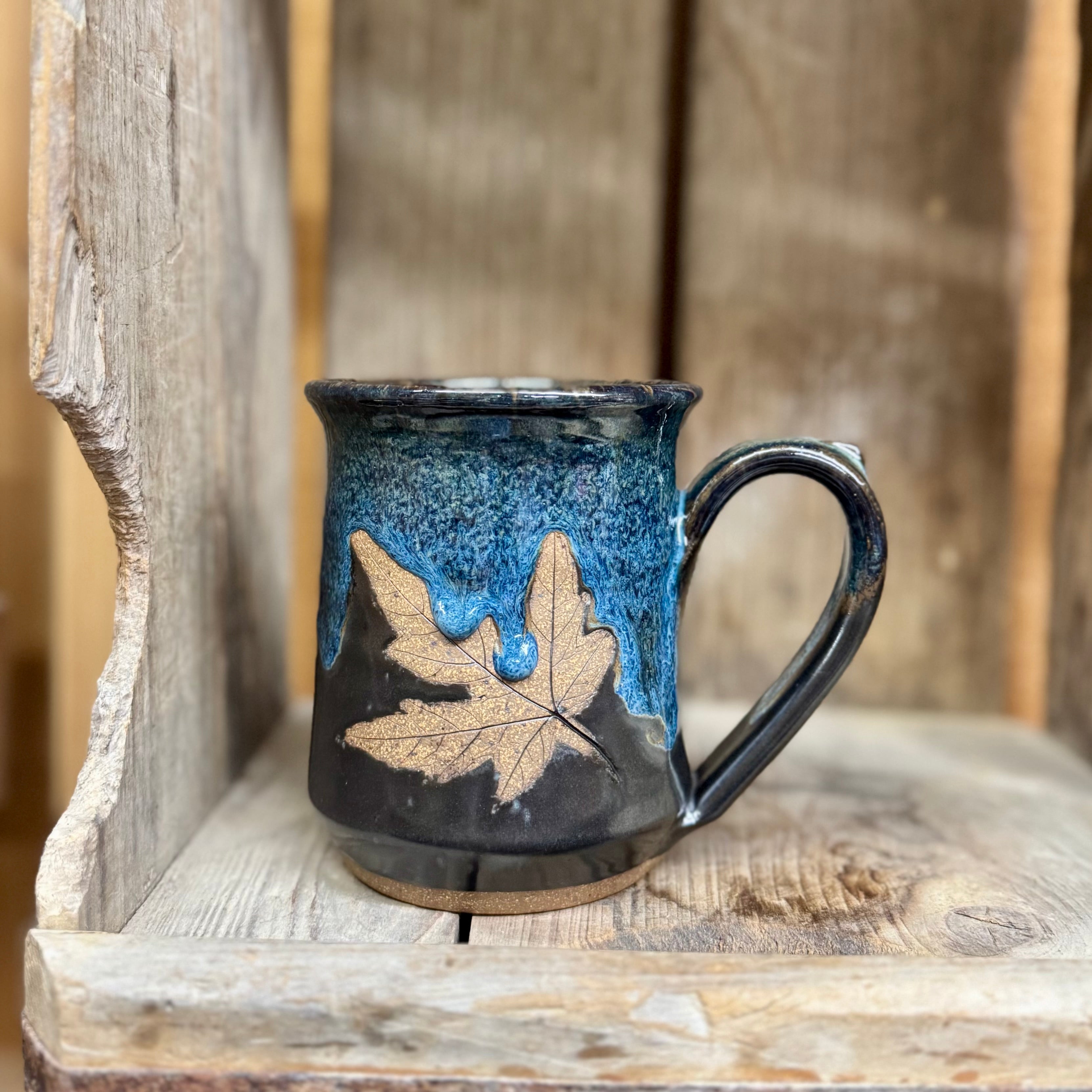 Large Leaf Mug {Midnight}