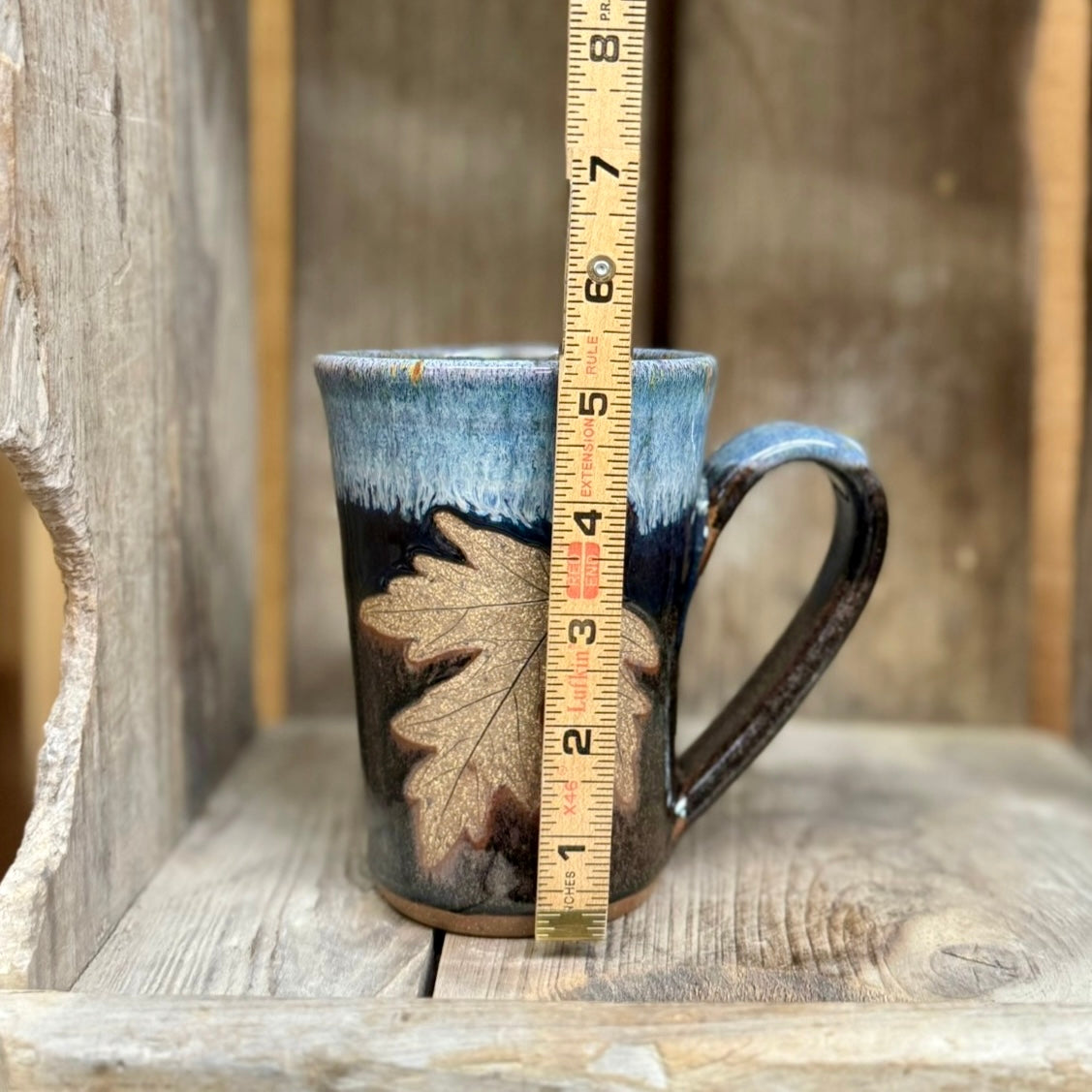 Large Leaf Mug {Denim}