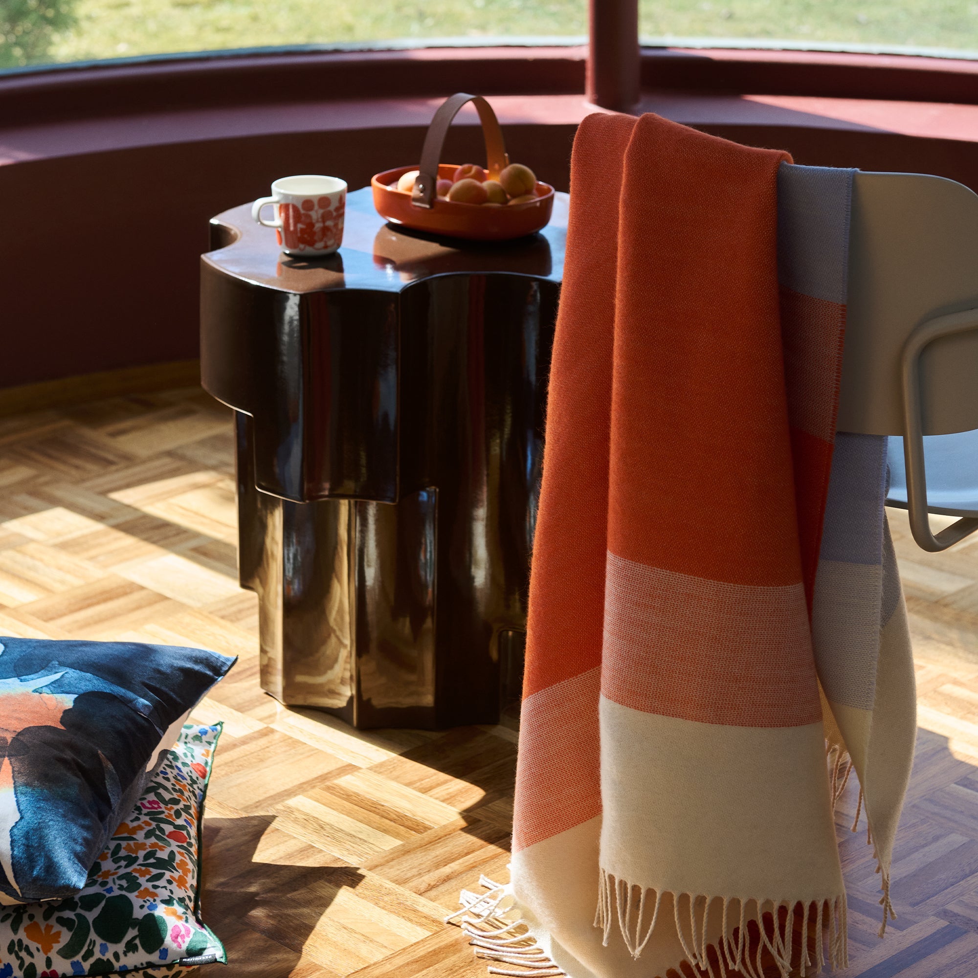 "Marimekko Siirtolapuutarha Coffee Cup, white/orange/lt.pink"