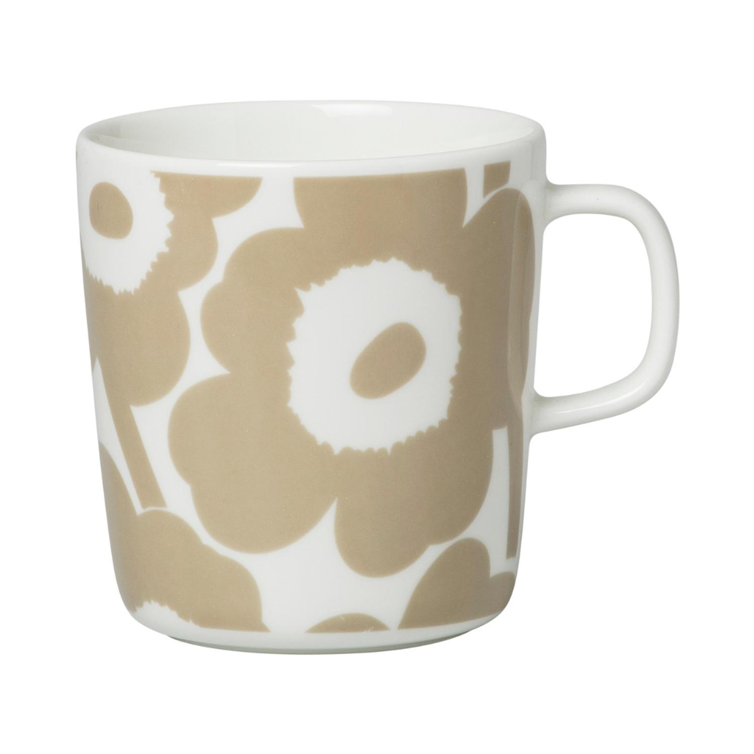 "Marimekko Unikko Large Mug, white/beige"