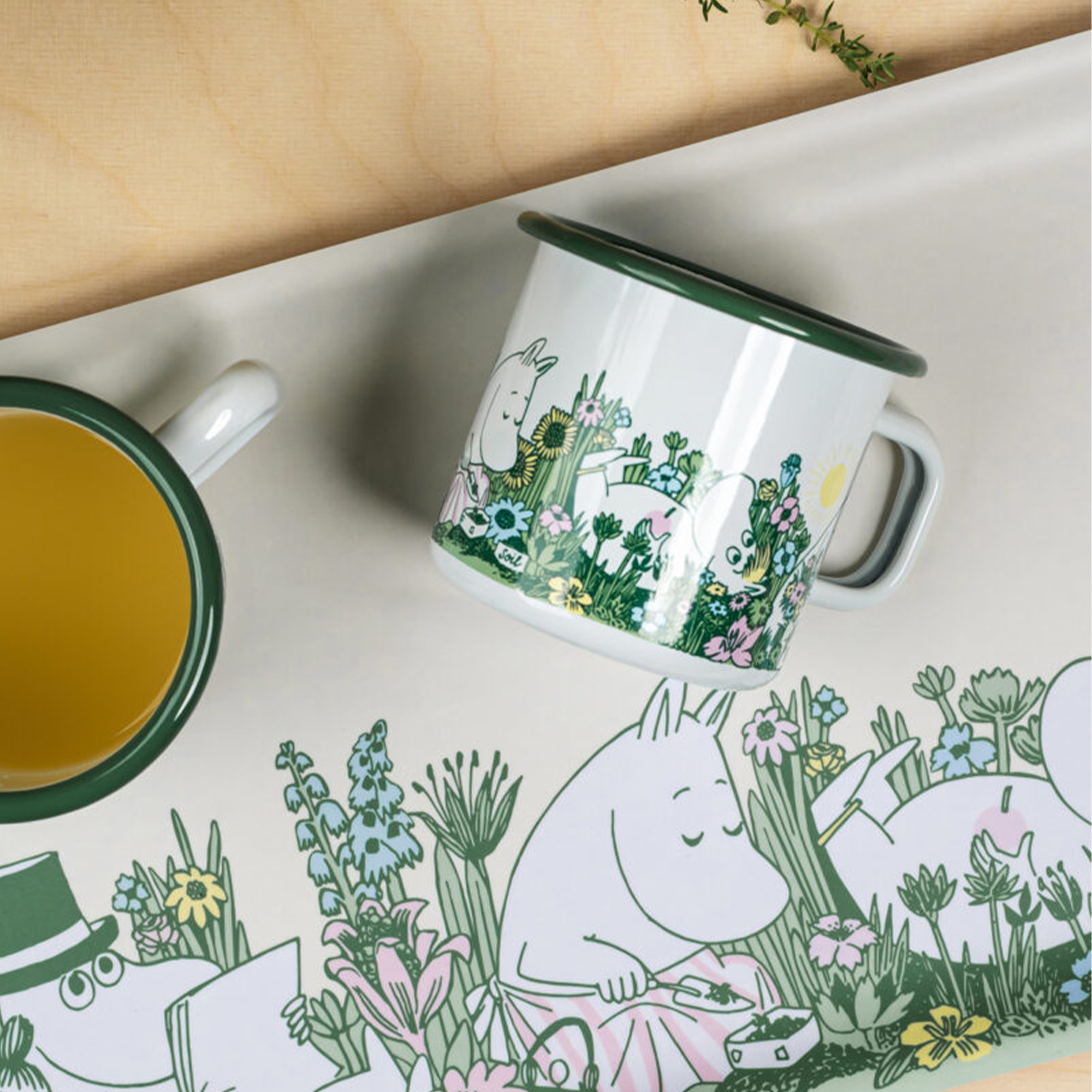 Muurla Moomin In The Garden Enamel Mug