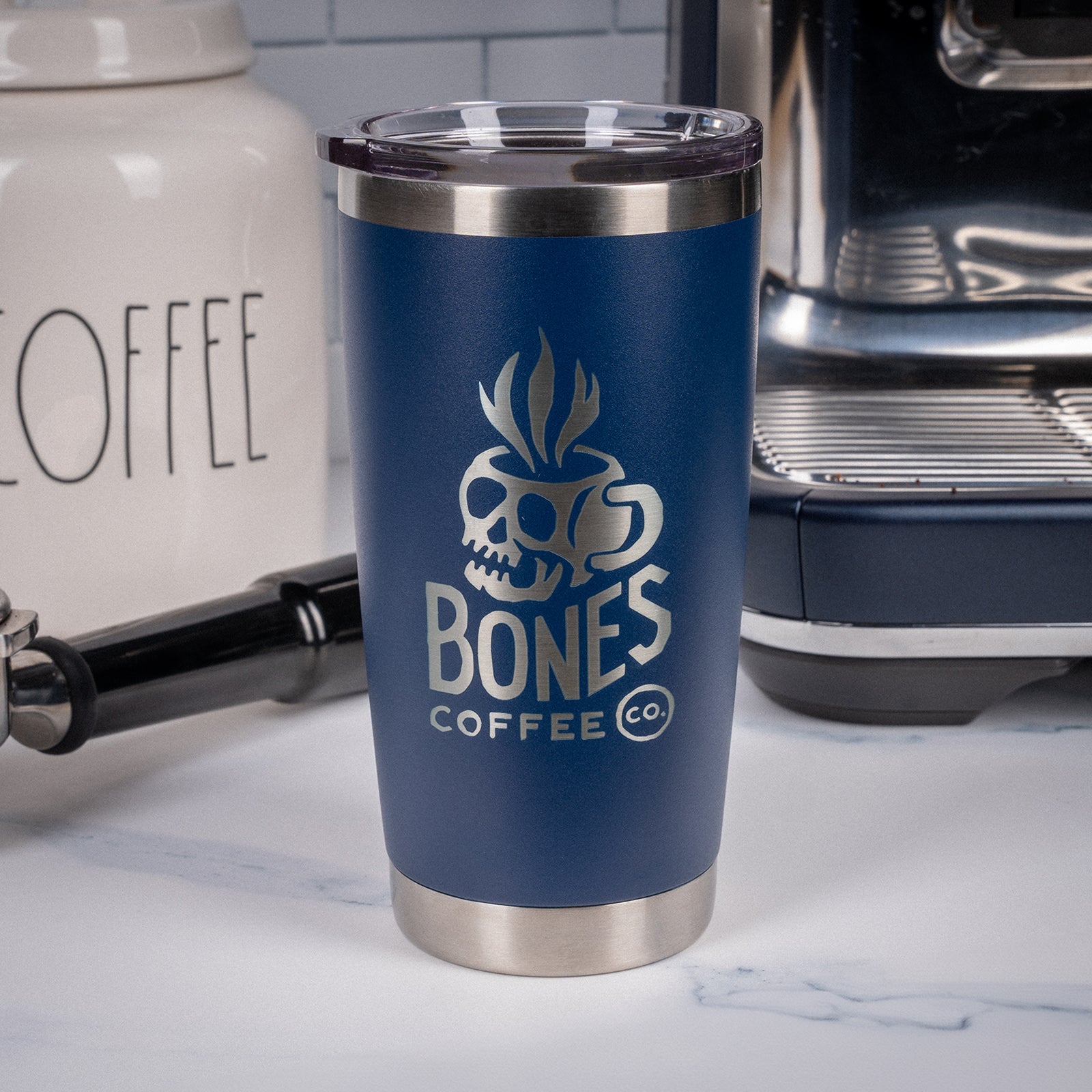 20 oz. Stainless Steel Hot/Cold Tumbler (Navy Blue)