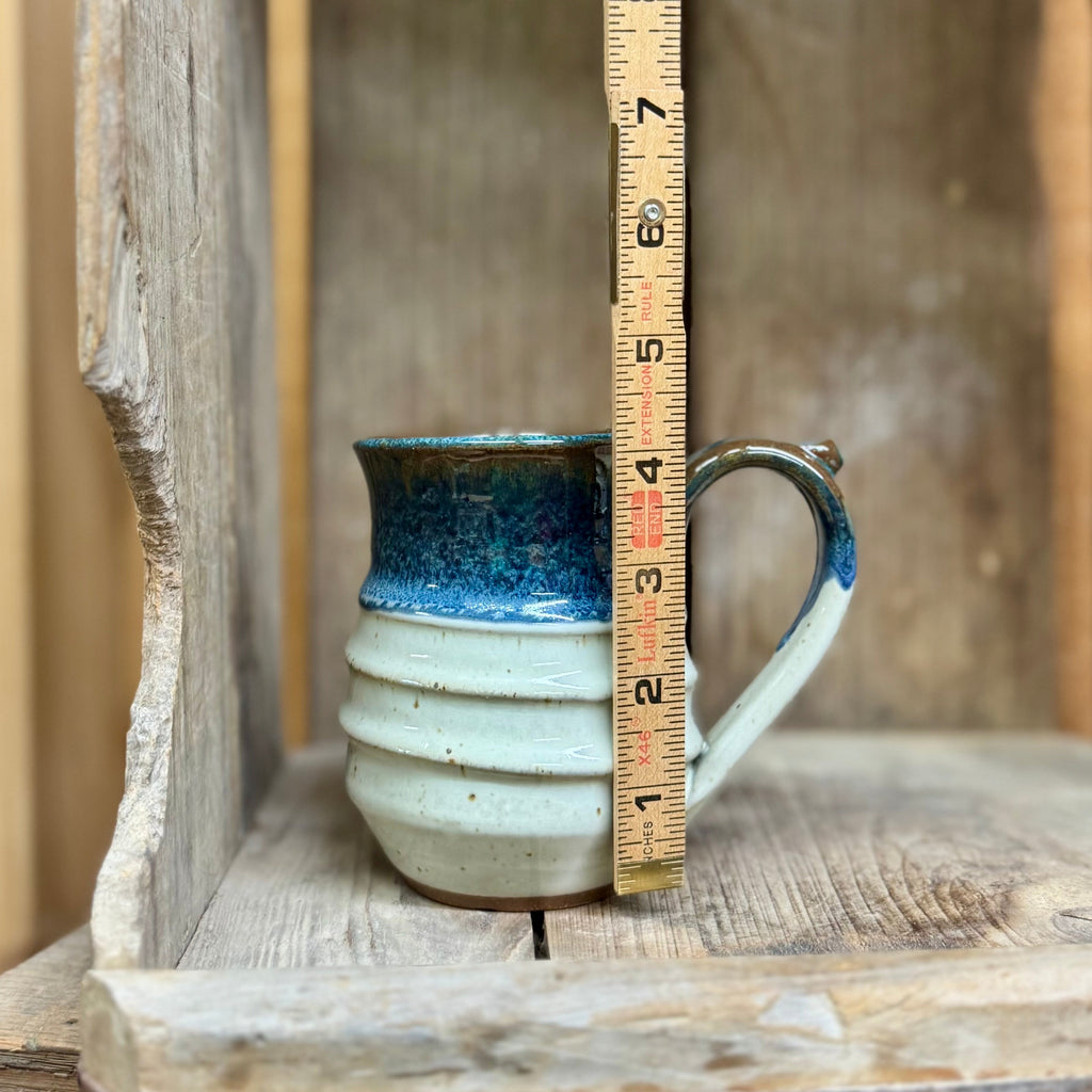 Ridged Mug {Blue Jay}