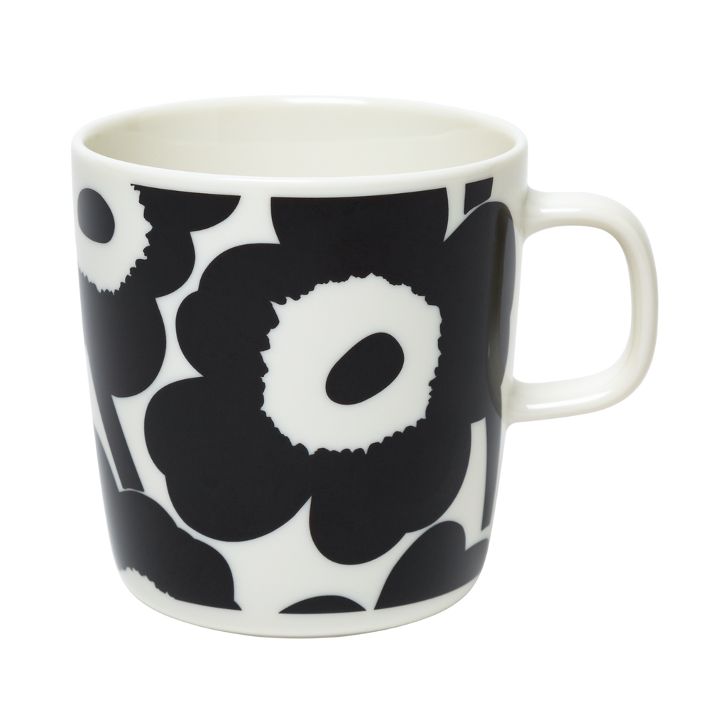 "Marimekko Unikko Large Mug, black/white"