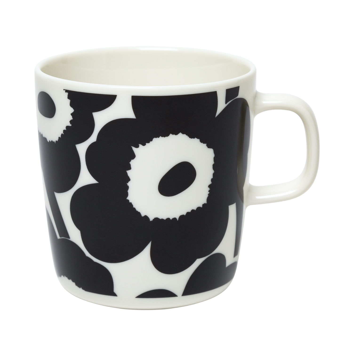 "Marimekko Unikko Large Mug, black/white"