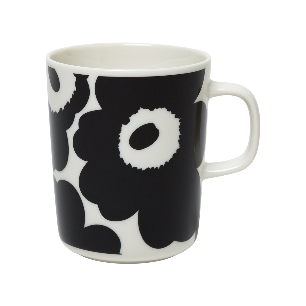 "Marimekko Unikko Mug, white/black"