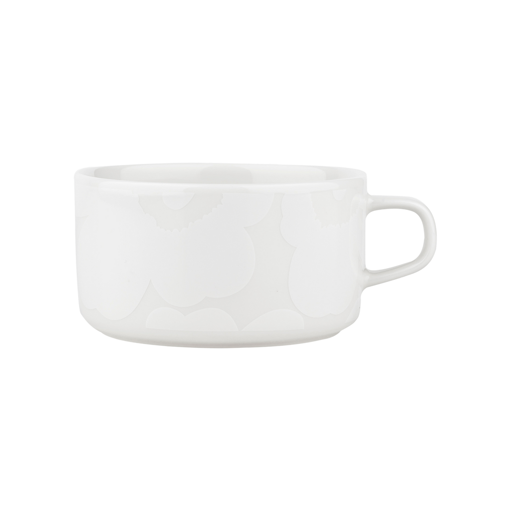 "Marimekko Unikko Teacup, off-white/white"