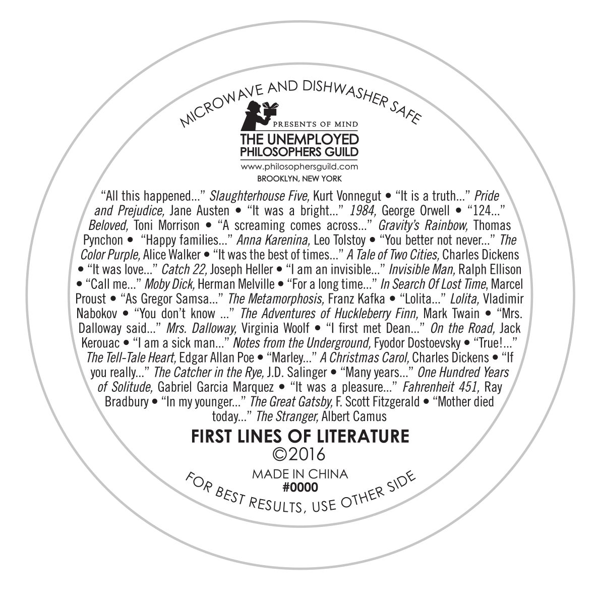 First Lines Literature Mug