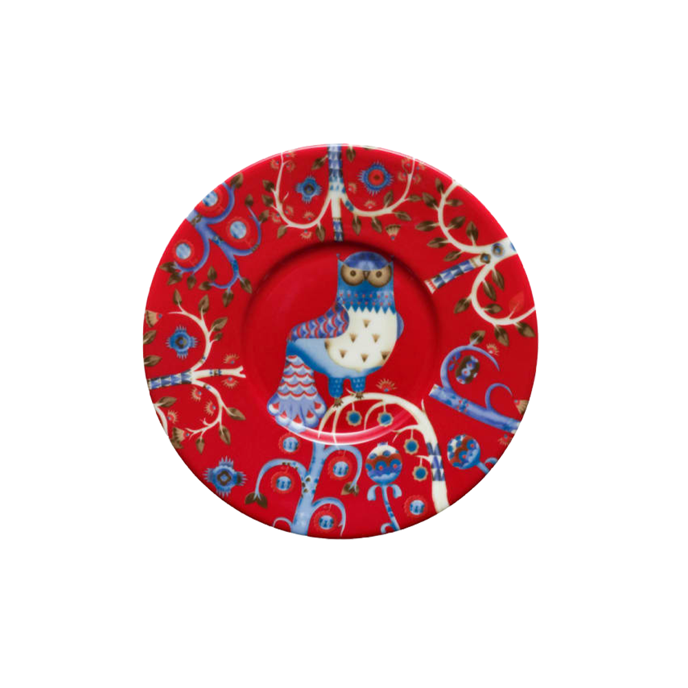 "iittala Taika Red Coffee Cup Saucer - 6"""