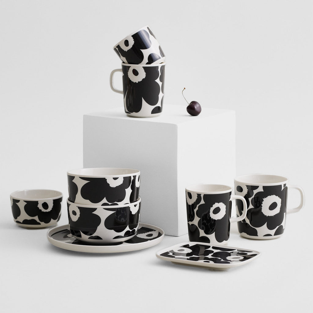 "Marimekko Unikko Large Mug, black/white"