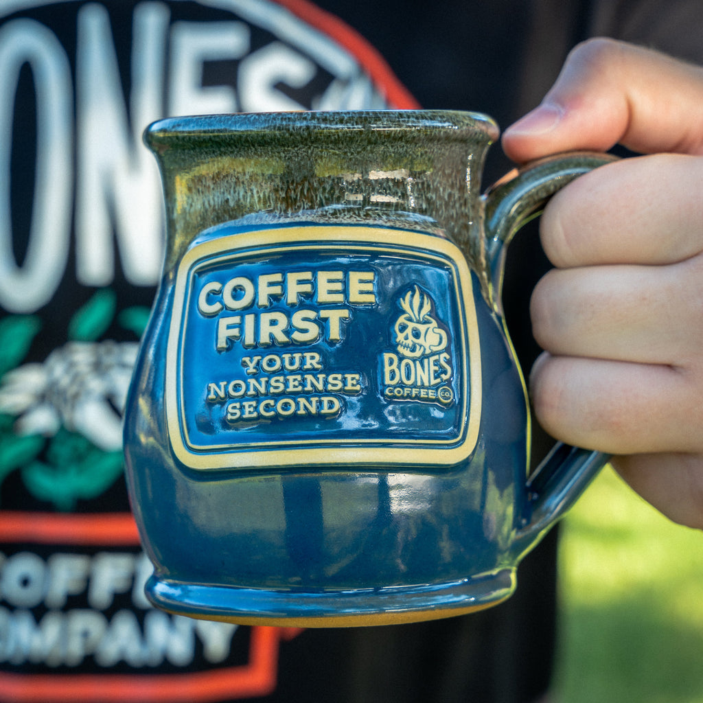 Coffee First Meme Handthrown Mug