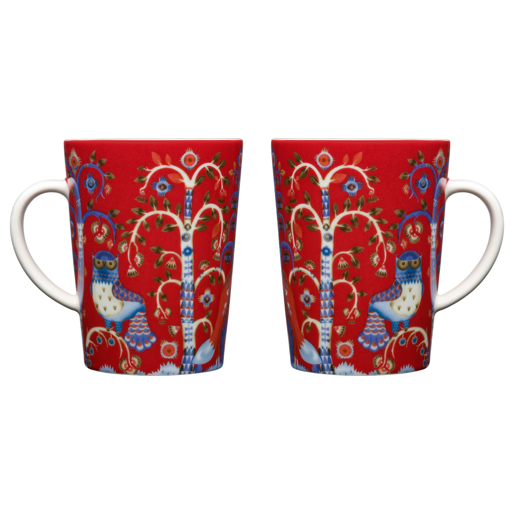 iittala Taika Red Large Mugs (2pc)