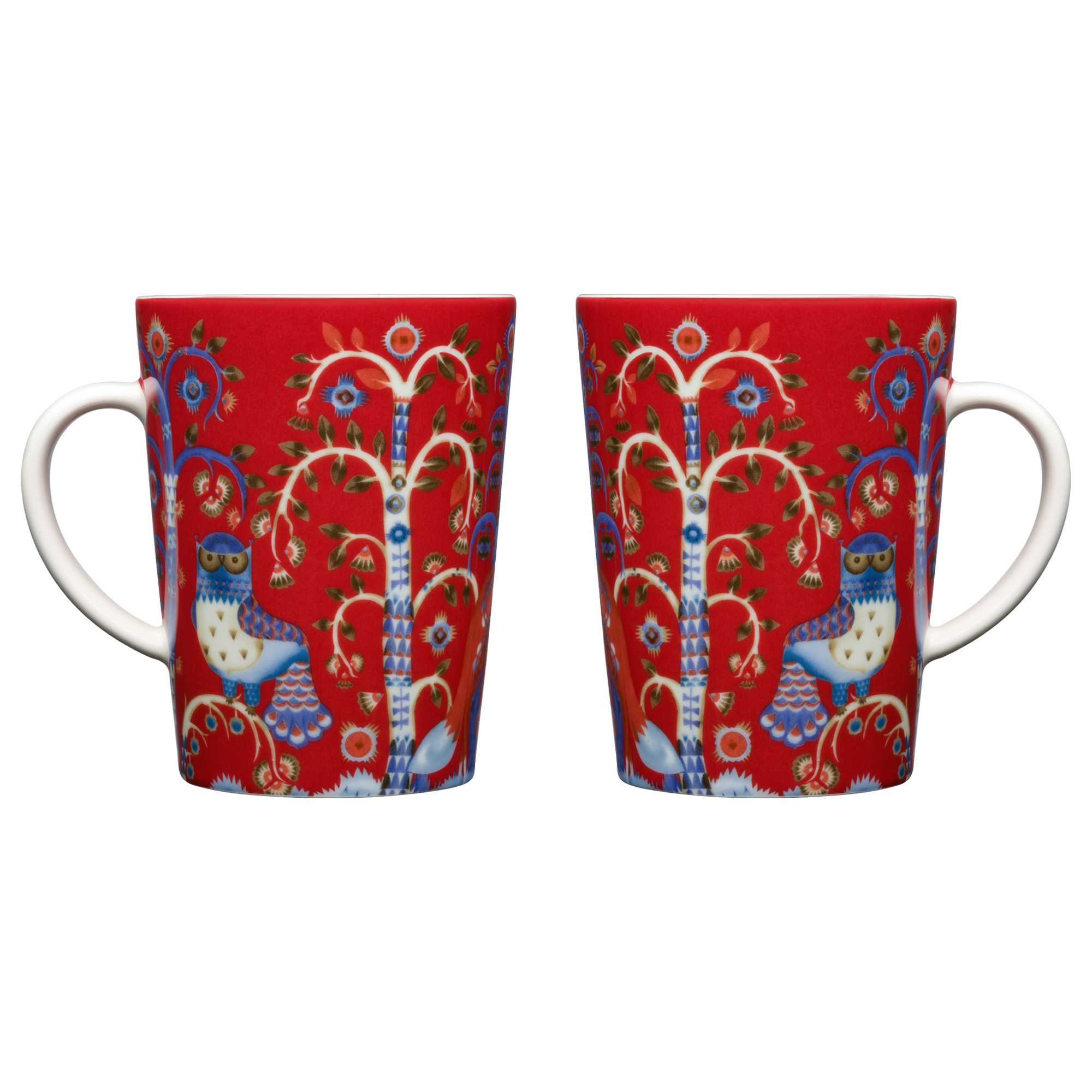 iittala Taika Red Large Mugs (2pc)